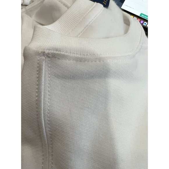 POLO Ralph Lauren Bear Fleece Sweatshirt White Crewneck Size Small - Picture 4 of 4